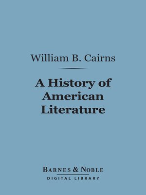 cover image of A History of American Literature (Barnes & Noble Digital Library)